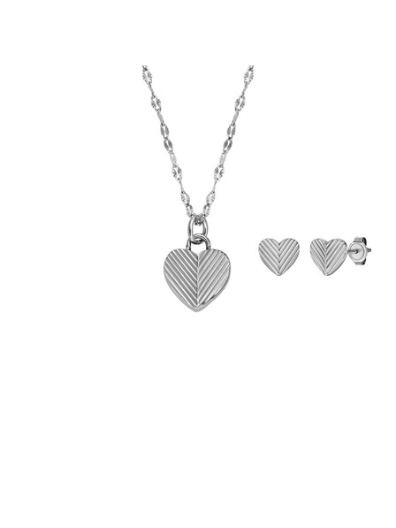 Fossil Damen Geschenk-Set Stahlschmuck von Fossil JF04669SET