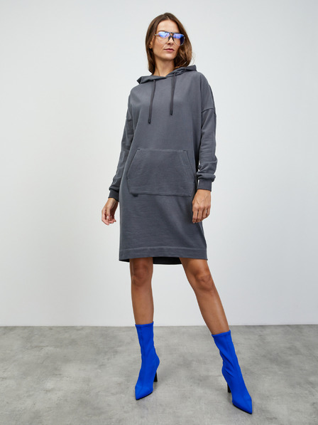 ZOOT.lab Graues Damen-Kapuzen-Sweatshirt Basic-Kleid ZOOT.lab Dove