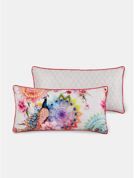 Home 60 x 30 cm - Creme gemustertes Wendekissen mit Hip Bedding Bengta Füllung