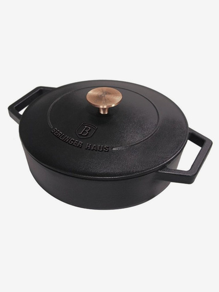 Berlingerhaus Gusseisen-Backform mit Deckel 26 cm BERLINGERHAUS Black Rose Collection