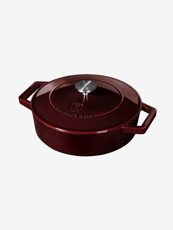 Berlingerhaus Gusseisenpfanne mit Deckel 26 cm Burgundy Line BERLINGERHAUS