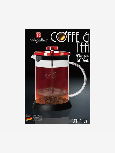 Berlingerhaus Tee- und Kaffeekanne French Press 600 ml Burgundy Metallic Line BERLINGERHAUS