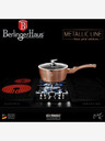 Berlingerhaus Stielkasserolle mit Deckel und Marmoroberfläche 16 cm Rosegold Metallic Line BERLINGERHAUS