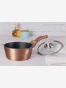 Berlingerhaus Stielkasserolle mit Deckel und Marmoroberfläche 16 cm Rosegold Metallic Line BERLINGERHAUS