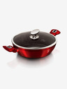 Berlingerhaus Runde Gusseisenpfanne mit Marmoroberfläche und Deckel 24 cm BERLINGERHAUS Burgundy Metallic Line