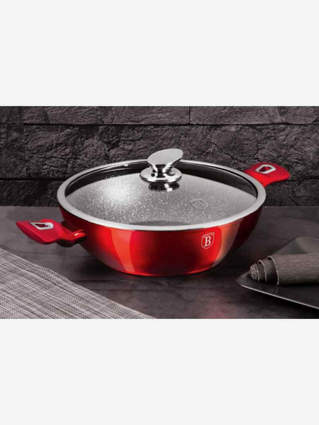 Berlingerhaus Wok mit Deckel 30 cm Burgundy Edition BERLINGERHAUS