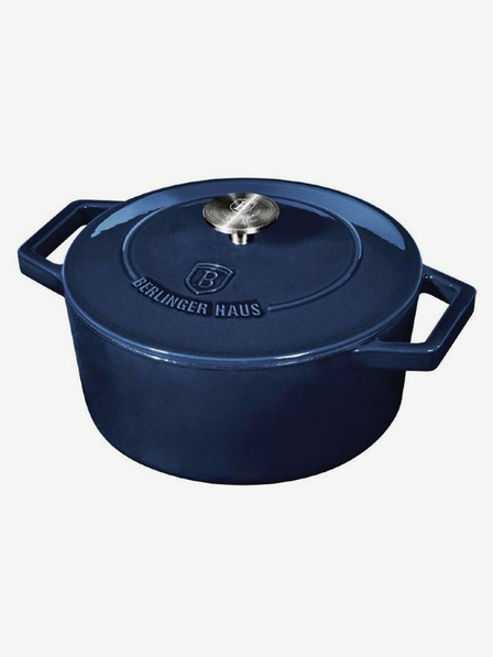 Berlingerhaus Gusseiserner Bräter mit Deckel BERLINGERHAUS Aquamarine Metallic Line (20 cm)