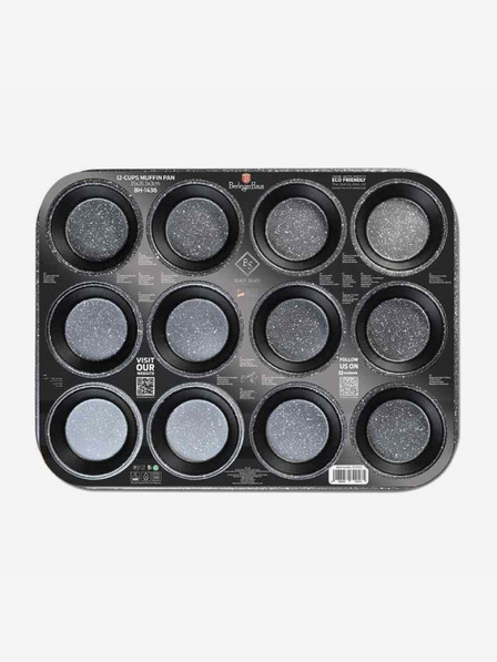 Berlingerhaus Muffinform mit Antihaftbeschichtung BERLINGERHAUS Black Rose Collection (12 Stück)
