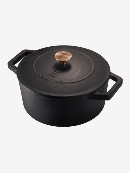 Berlingerhaus Gusseisen-Backform mit Deckel 24 cm BERLINGERHAUS Black Rose Collection