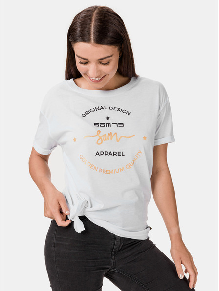 Sam 73 Weißes bedrucktes Damen-T-Shirt SAM 73 Annabel