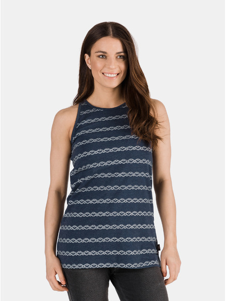 Sam 73 Dunkelblaues gemustertes Damen-Tank-Top SAM 73