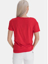 Sam 73 Rotes lockeres Damen-T-Shirt mit SAM 73 Aufdruck