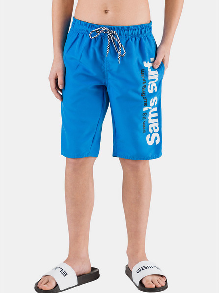 Sam 73 Blaue bedruckte Badehose für Jungen SAM 73