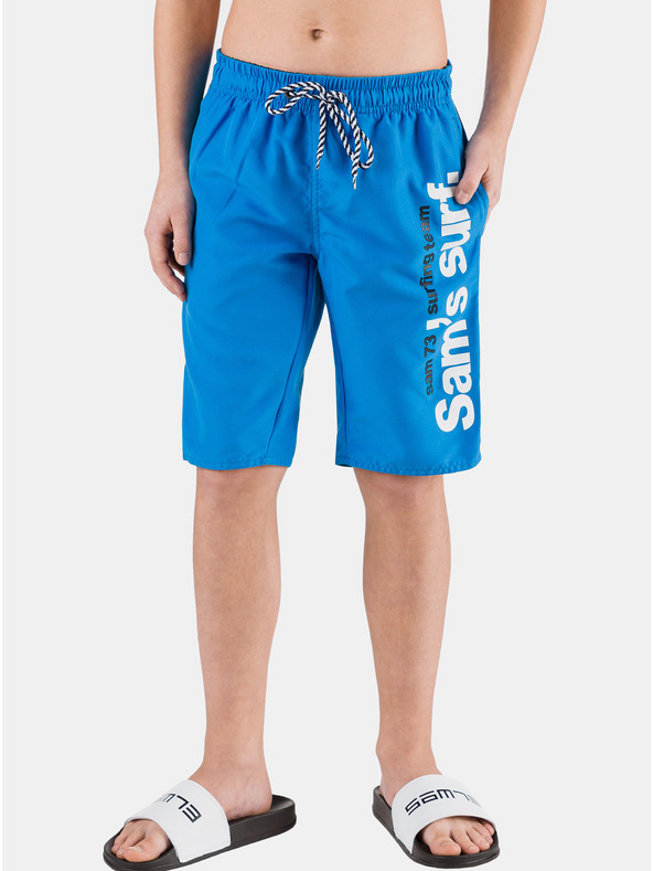 Sam 73 Blaue bedruckte Badehose für Jungen SAM 73