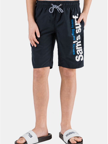 Sam 73 Dunkelblaue bedruckte Badehose für Jungen SAM 73