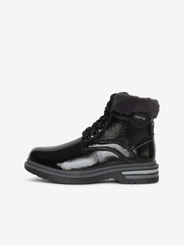 Sam 73 Schwarze Knöchelstiefel mit Kunstpelz für Jungen SAM 73 Naomi