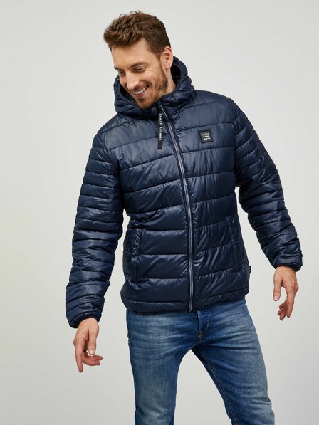 Sam 73 Dunkelblaue Herren-Winter-Steppjacke Sam 73