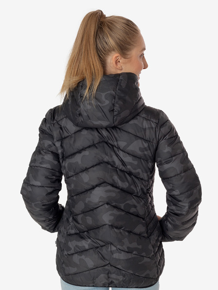 Sam 73 Schwarze gesteppte Camouflage-Jacke für Damen Sam 73