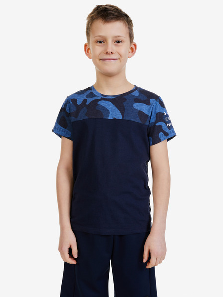 Sam 73 Dunkelblaues gemustertes T-Shirt für Jungen SAM 73 Moses