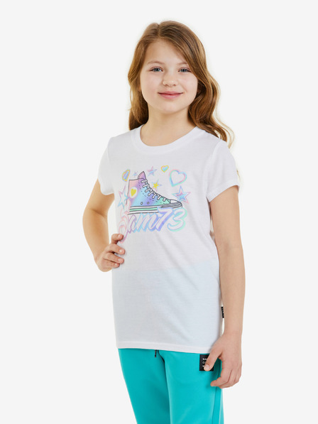 Sam 73 Weißes Mädchen-T-Shirt mit SAM 73 Ursula-Aufdruck
