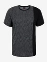 Sam 73 Schwarzes gemustertes Herren-T-Shirt SAM 73 Paul