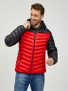 Sam 73 Schwarze und rote Herren-Steppjacke SAM 73 Ulrik