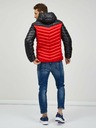Sam 73 Schwarze und rote Herren-Steppjacke SAM 73 Ulrik
