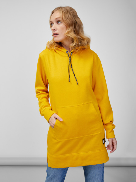 Sam 73 Senffarbener Damen-Kapuzenpullover SAM 73 Enna