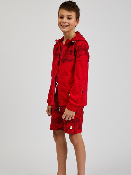 Sam 73 Rotes Sweatshirt mit Kapuze und Reißverschluss für Jungen SAM73 Musgravit