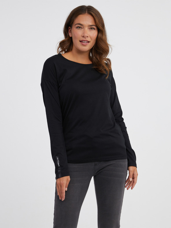 Sam 73 Schwarzes Langarm-T-Shirt für Frauen SAM 73 Patty