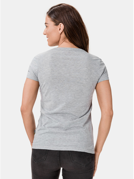 Sam 73 Hellgraues Damen-T-Shirt mit SAM 73 Penny bedruckt
