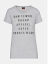 Sam 73 Hellgraues Damen-T-Shirt mit SAM 73 Penny bedruckt