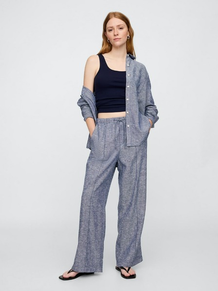 GAP Leinen-Hose Wide-Leg GAP