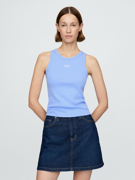 GAP Damen geripptes Top mit Logo Americana GAP