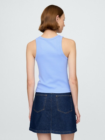 GAP Damen geripptes Top mit Logo Americana GAP