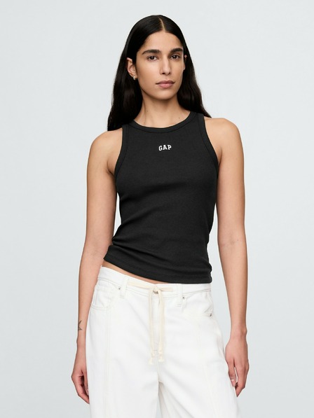 GAP Damen geripptes Top mit Logo Americana GAP