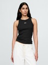 GAP Damen geripptes Top mit Logo Americana GAP