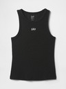 GAP Damen geripptes Top mit Logo Americana GAP