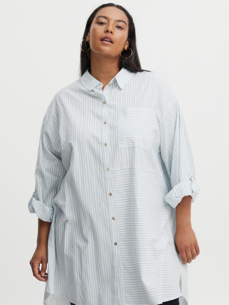 Fransa Blau-weiß gestreiftes Damenshirt Fransa