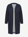 Fransa Dunkelblau gemusterte Damen Strickjacke Fransa