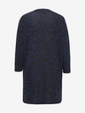 Fransa Dunkelblau gemusterte Damen Strickjacke Fransa