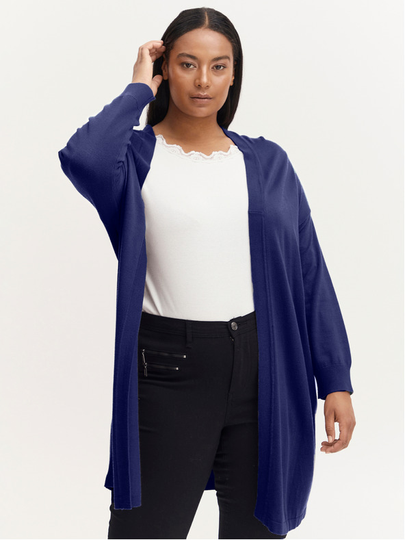 Fransa Dunkelblaue Damen Strickjacke Fransa