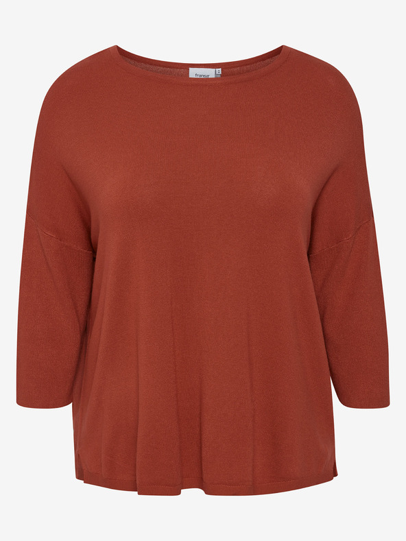 Fransa Ziegelsteinfarbener Fransa-Pullover für Frauen