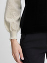 Fransa Cremefarbener und schwarzer Damenpullover Fransa