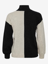 Fransa Cremefarbener und schwarzer Damenpullover Fransa