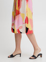 Fransa Weiß-rosa gemustertes Hemdblusenkleid für Damen Fransa