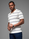 Ombre Clothing Herren-Poloshirt aus Viskose mit horizontalen Streifen Ombre Clothing