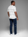 Ombre Clothing Herren-Poloshirt aus Viskose mit horizontalen Streifen Ombre Clothing