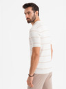 Ombre Clothing Herren-Poloshirt aus Viskose mit horizontalen Streifen Ombre Clothing