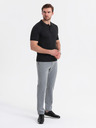 Ombre Clothing Herren-Poloshirt SLIM FIT aus Viskose mit vertikalen Streifen Ombre Clothing